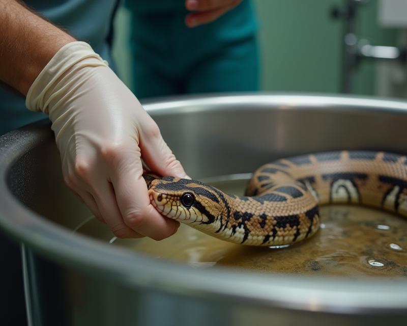 Snake Spay/Neuter: A Calm Bath for a Healthy Pet