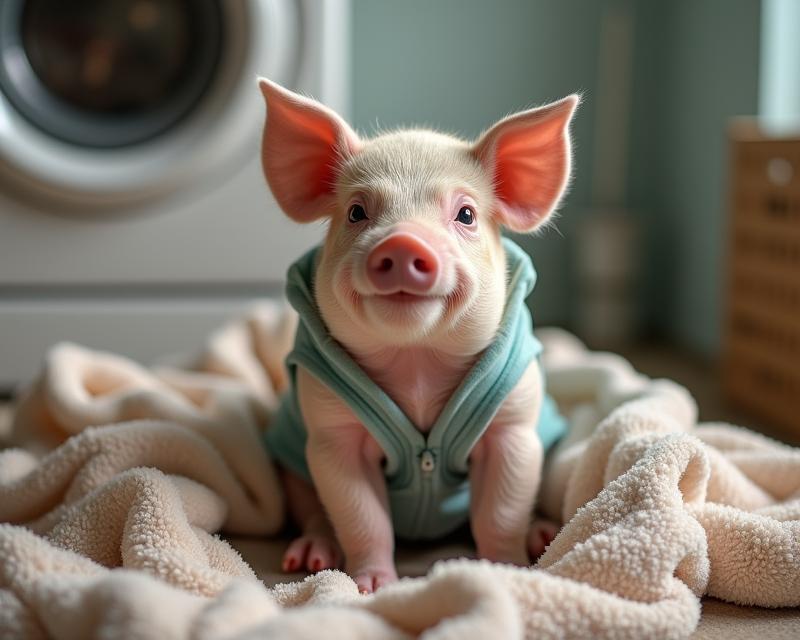 Piggy Fashionista! 🐷 Laundry Room Style